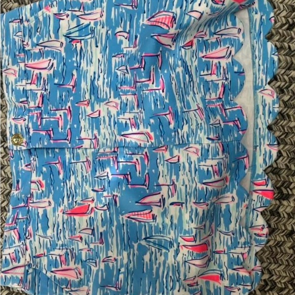 Lilly Boatylicious Sailboat Print Skort with Scalloped Hem - Picture 2 of 3